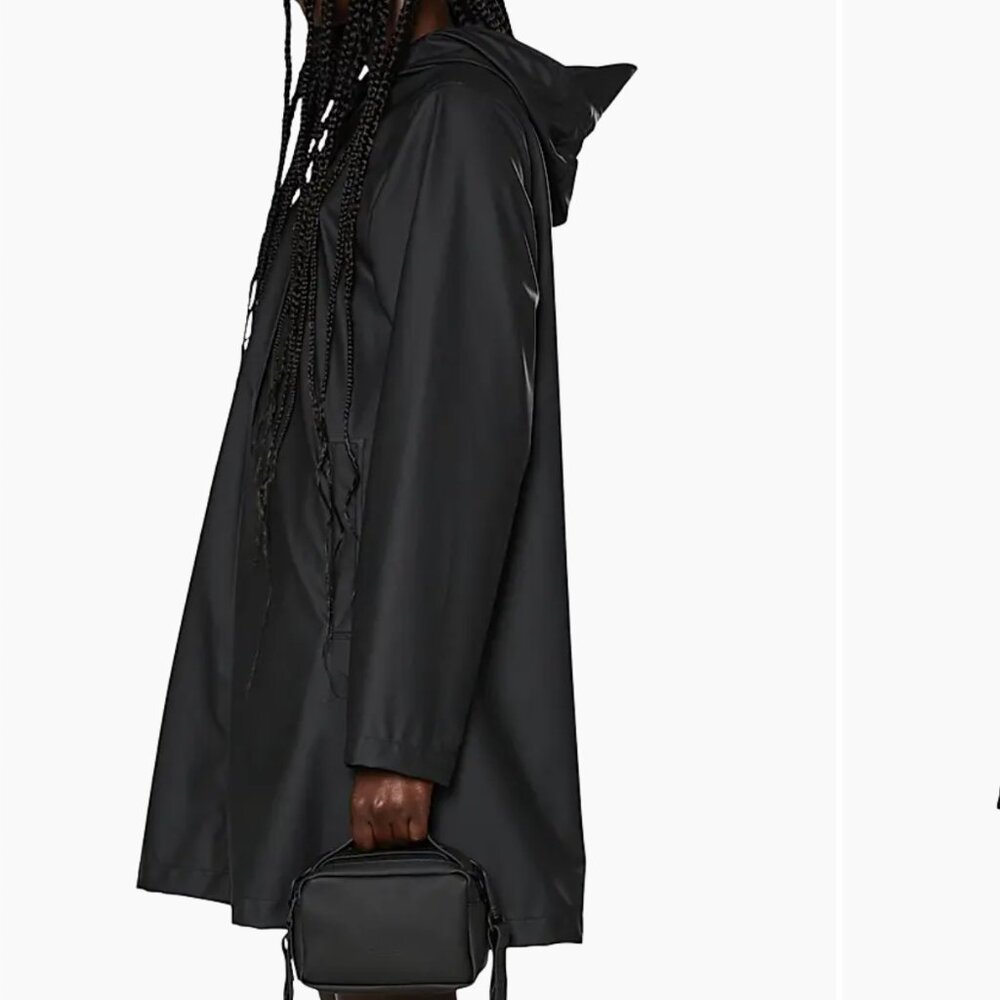 RAINS A-Line Rain Jacket in Black XL - Picture 3 of 16